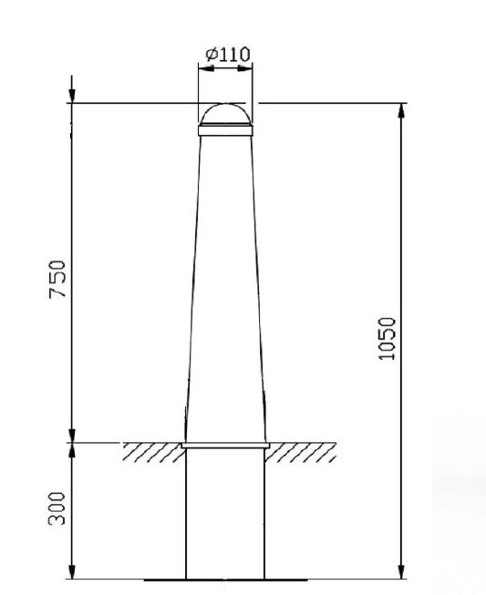 Technische tekening Amsterdammer amsterdammer paal